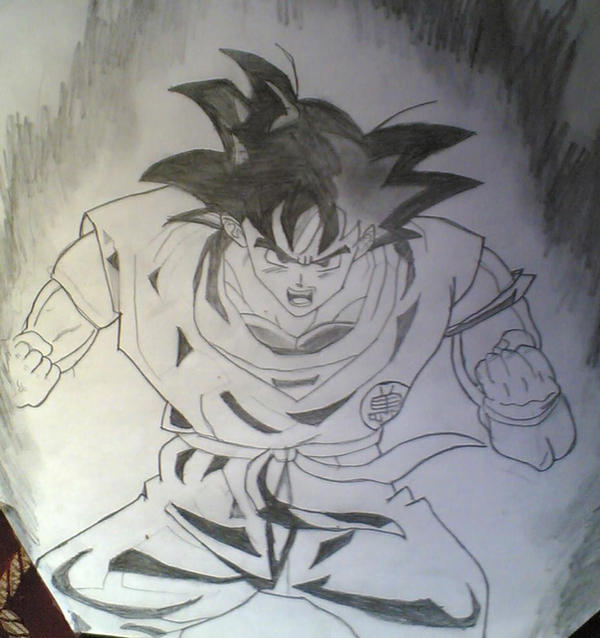 Goku powering up