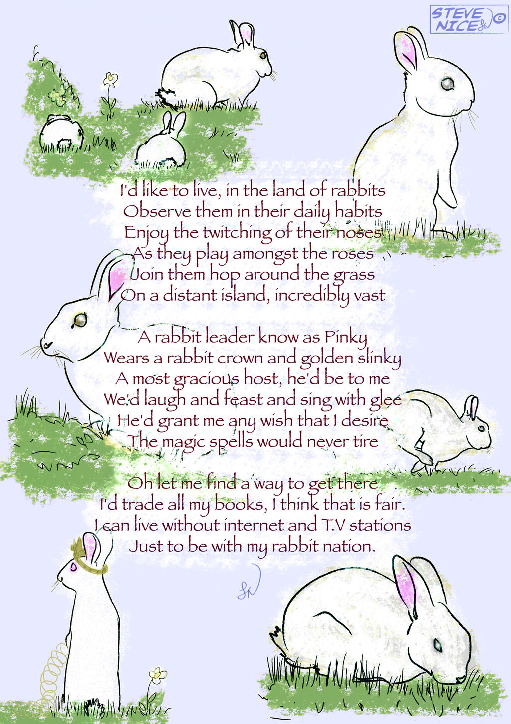 Poem On Rabbit Land of rabbits poem by Steve-Nice on DeviantArt