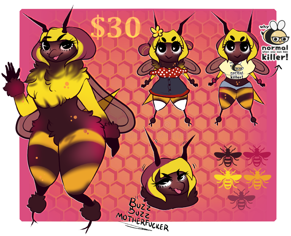 honey, ($30 USD Anthro Bee Adopt OPEN) by Regalities