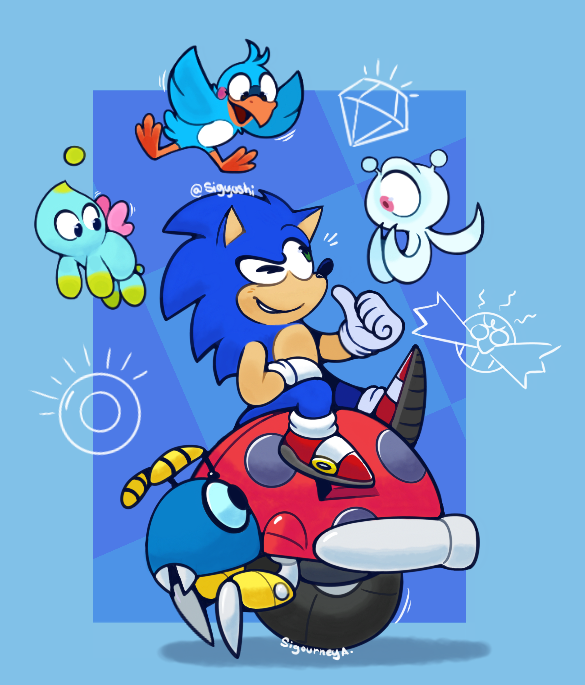 I love Sonic's design in Sonic Mania. Definitely one of my faves.