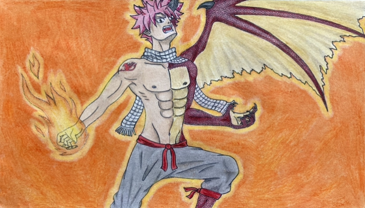 Lucy and Full Dragon Form Natsu by coidragon on DeviantArt