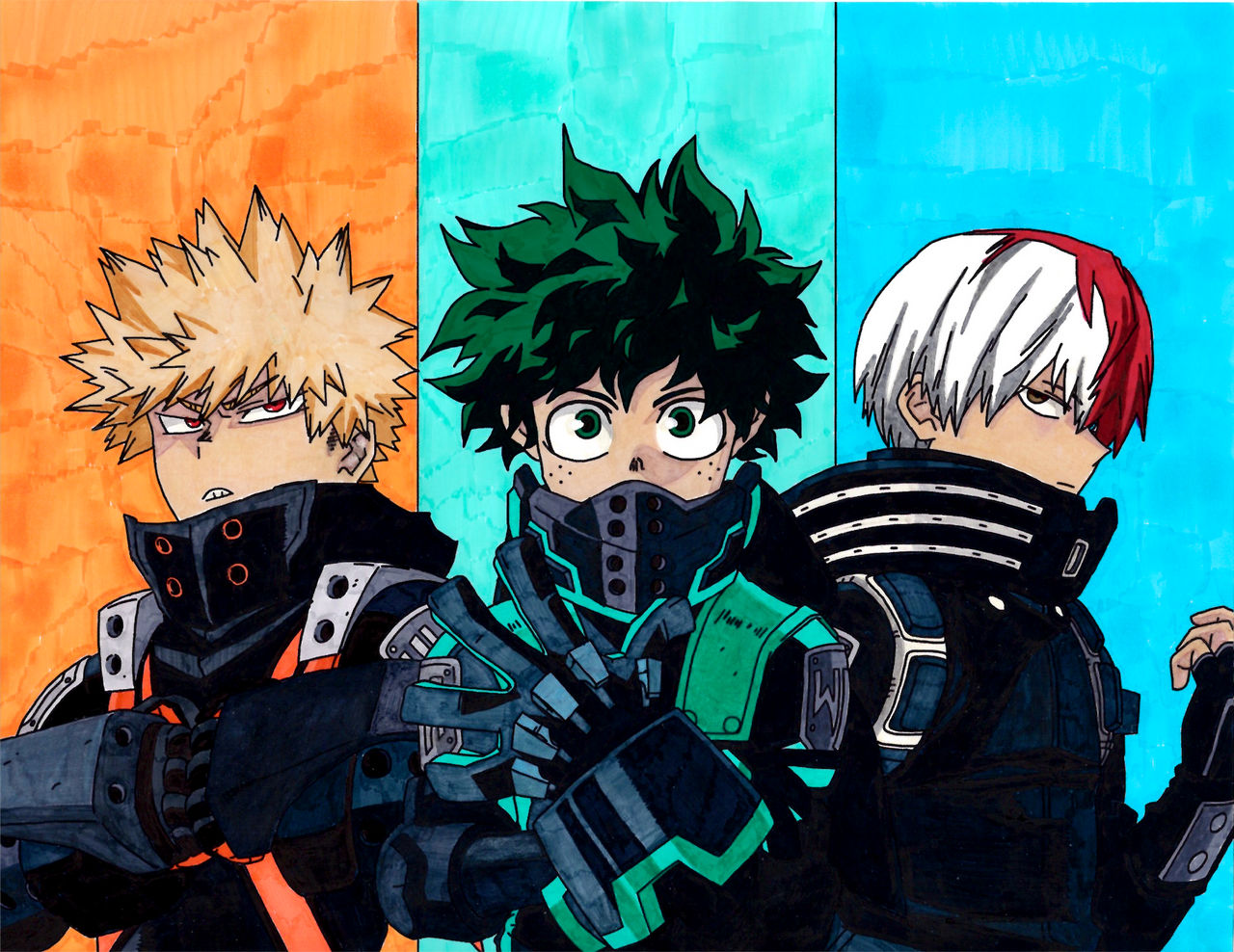 MHA Trio Drawing by LukaDragneel on DeviantArt