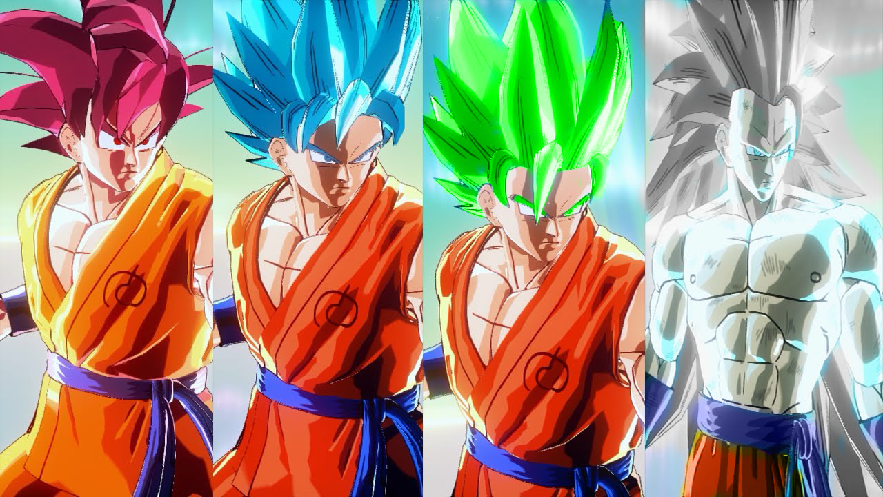 All phases of super saiyan god