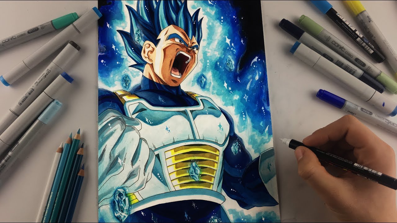 Vegeta blue evolution drawing by me : r/DragonBallArt