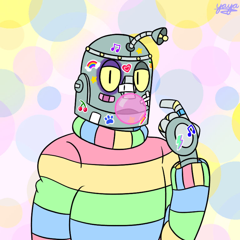 Pastel Bot Pastelcore Robot by calicodarkia on DeviantArt