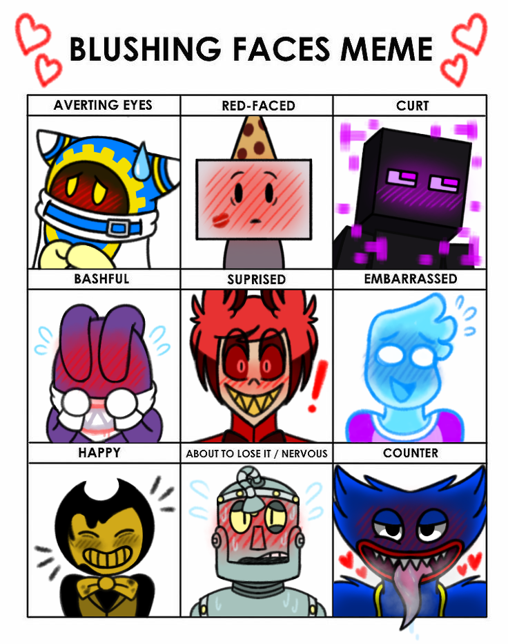 Deviantart Blushing Blushing Faces by calicodarkia on DeviantArt
