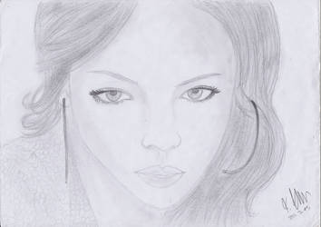 Rihanna Pencil Sketch