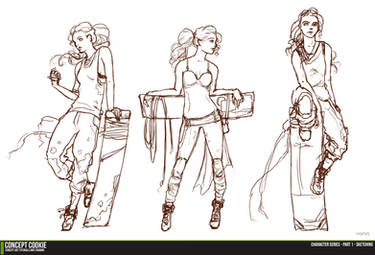 Female Character Series - Sketching the Outline