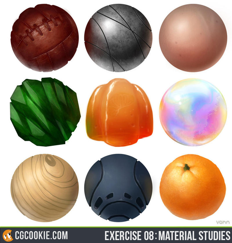 Exercise 08 - Material Study Results by CGCookie on DeviantArt