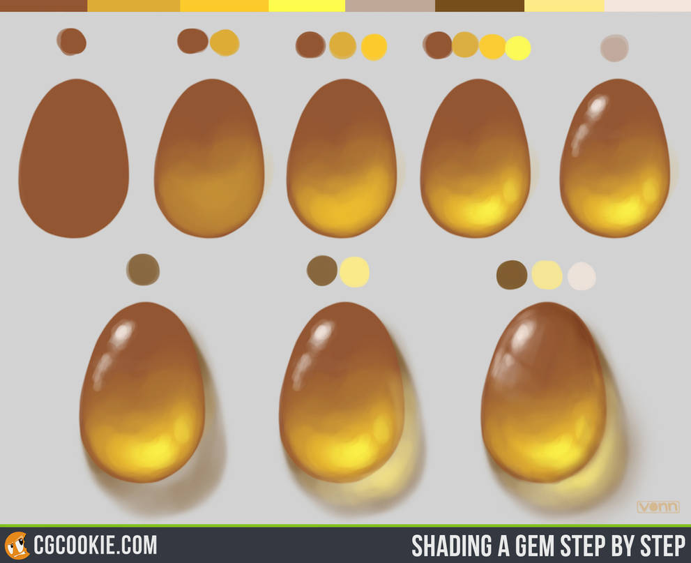 Shading a Gem Step by Step by CGCookie on DeviantArt