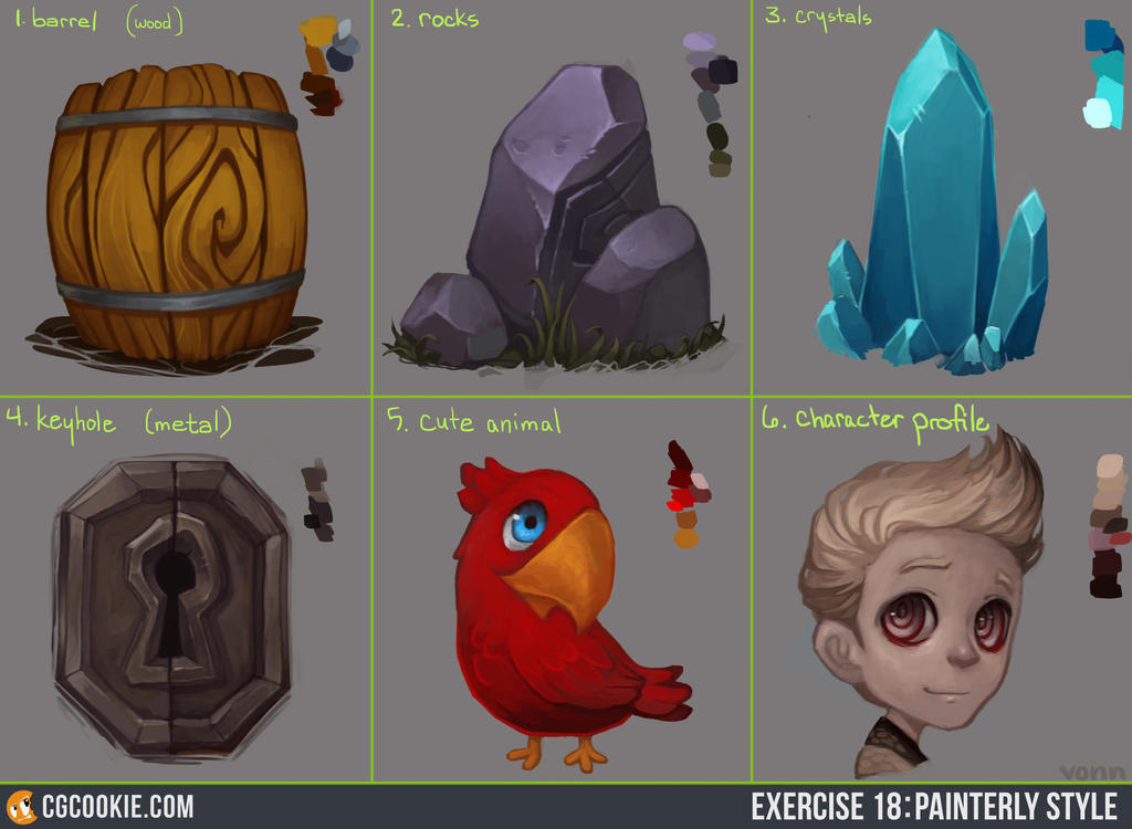 Exercise 18 Results: Painterly Style by CGCookie on DeviantArt