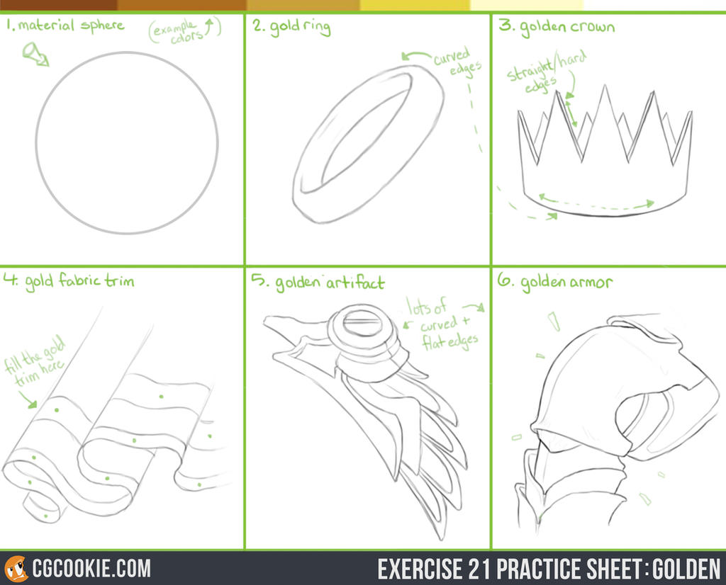 Exercise 21: Golden by CGCookie on DeviantArt