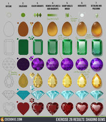 Exercise 26 Results: Shading Gems Step by Step