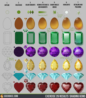 Exercise 26 Results: Shading Gems Step by Step