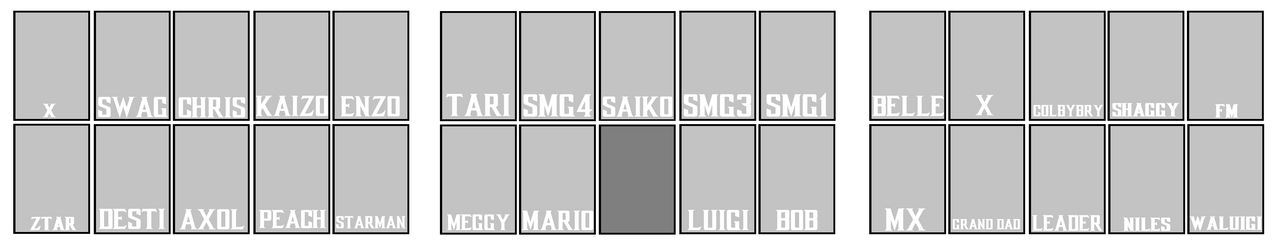 SMG4 X MK1 Updated Character Roster Names by bokor78 on DeviantArt