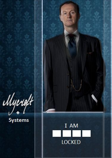 Mycroft Systems Blue Lockscreen