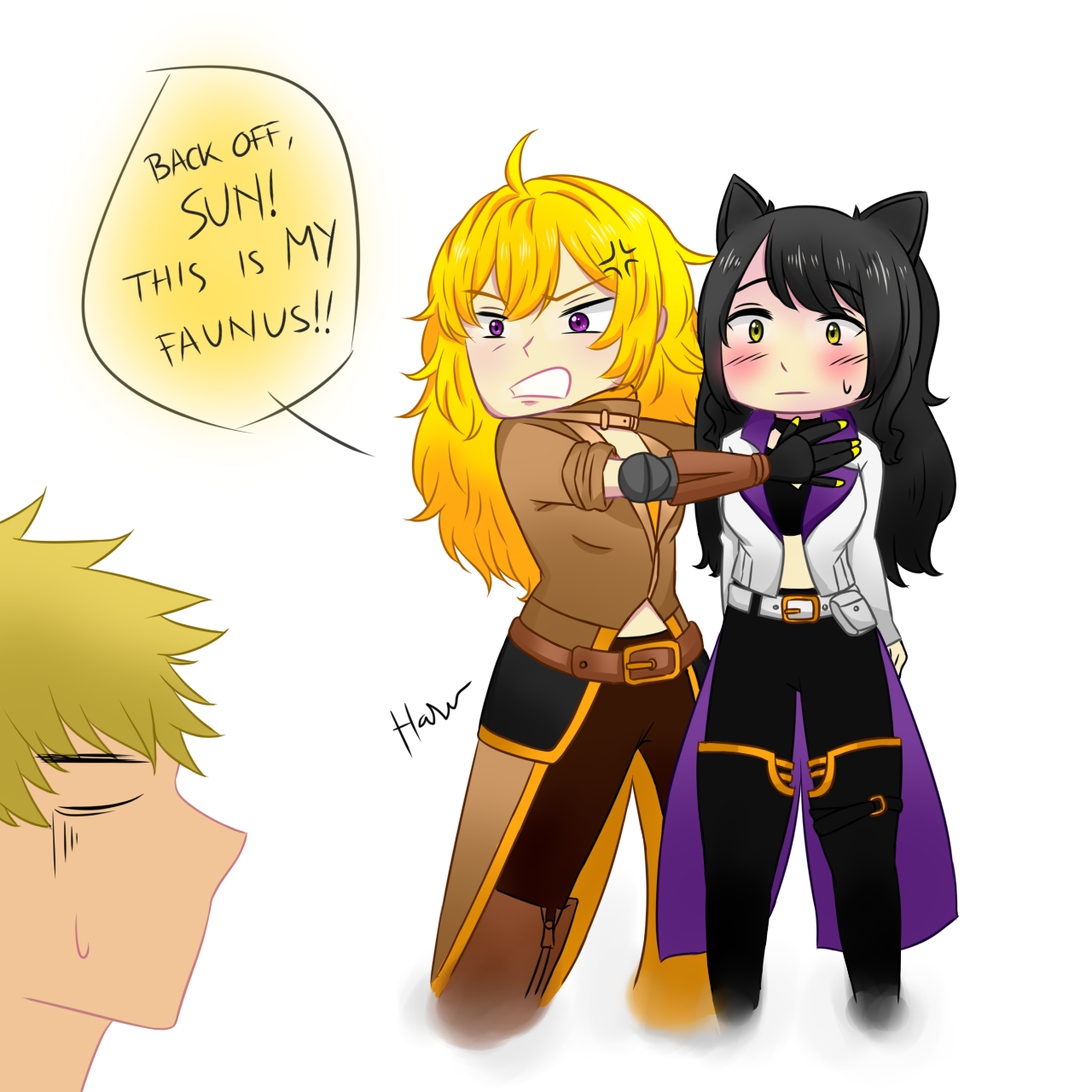 Yang Xiao Long X Blake Belladonna By Hanabiraaiko On Deviantart 