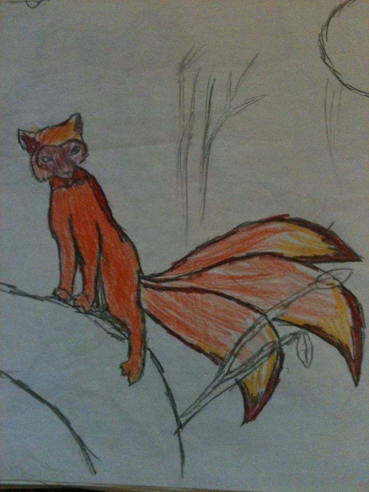 Three tailed fox by shadowmis on DeviantArt