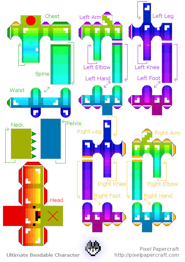Derpy Color Craft Rainbow derp papercraft by jjbeardy214 on DeviantArt