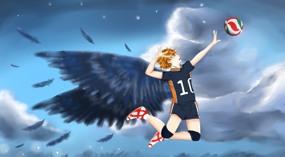 Haikyu!!- Taking Credit, Hinata has wings! 🦅 (via Haikyu), By Crunchyroll