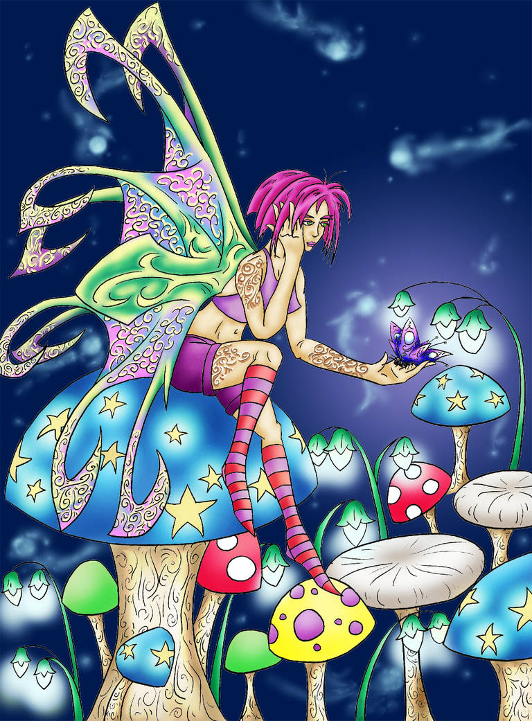 fairy and mushrooms by Shadowfoxx on DeviantArt