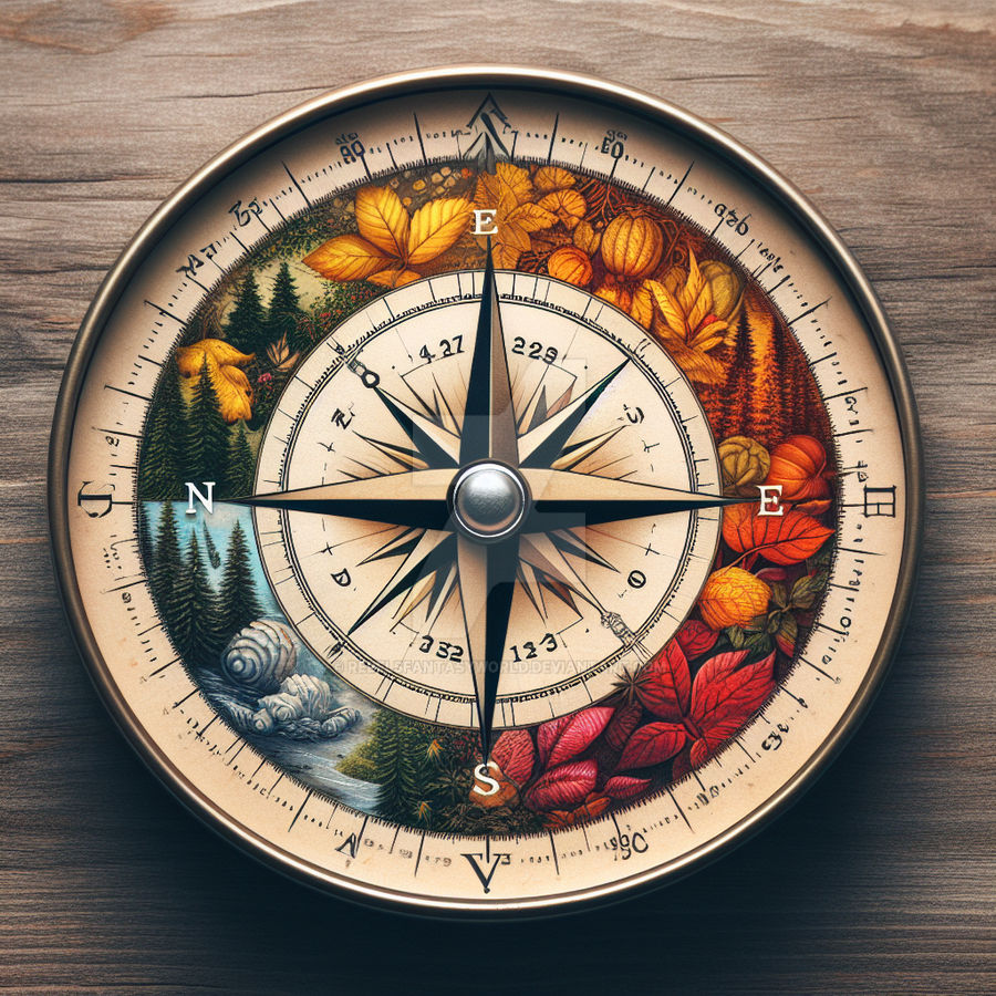 Four seasons compass digital illustration by RebelsFantasyWorld on  DeviantArt