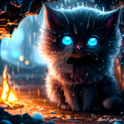 Cute Blue Eyed Cat In A Cave By Xrebelyellx Dfy3y3 by