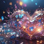 Glinstering bling heart wallpaper