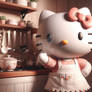 Hello Kitty 3D in the kitchen cute