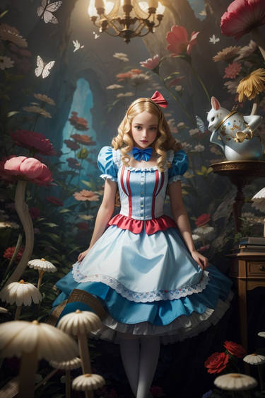 Alice in wonderland wallpaper 3D
