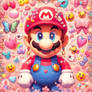 Super mario cute kawaii digital illustration