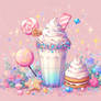 Milkshake kawaii cute digital illustration