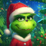 Grinch Christmas digital illustration