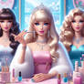 Nail tech barbie digital illustration 3D