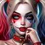 Harley Quinn portrait digital illustration