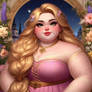 Rapunzel portrait digital illustration chunky