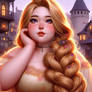 Fat chunky rapunzel digital illustration