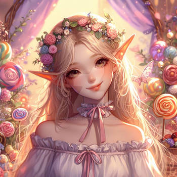 Gorgeous elf portrait digital illustration