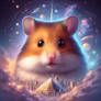 Hamster portrait digital illustration