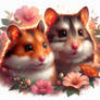 Hamster portrait digital illustration