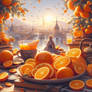 Oranges fantasy digital illustration