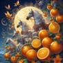 Oranges fantasy digital illustration