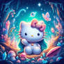 Hello kitty portrait fantasy digital illustration