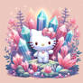 Hello kitty portrait fantasy digital illustration