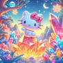 Hello kitty portrait fantasy digital illustration