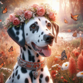 dalmatian portrait digital illustration