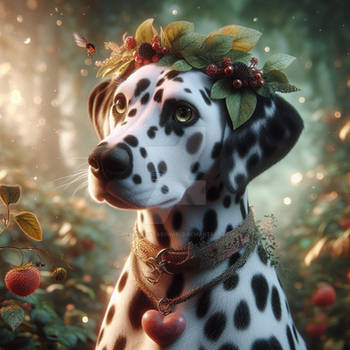 dalmatian portrait digital illustration