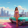 Grand Theft Auto GTA 6 babe model miami illustrati