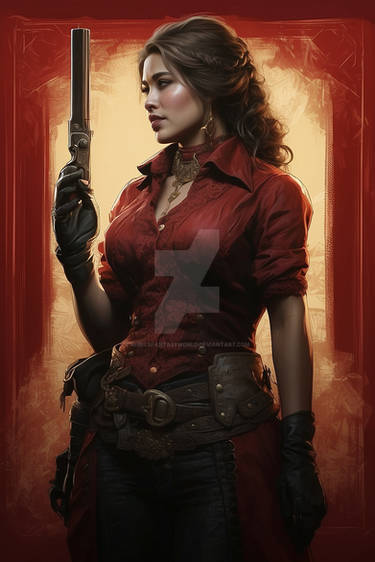 Gorgeous red dead redemption woman 3D