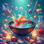 Fish bowl digital illustration fantasy